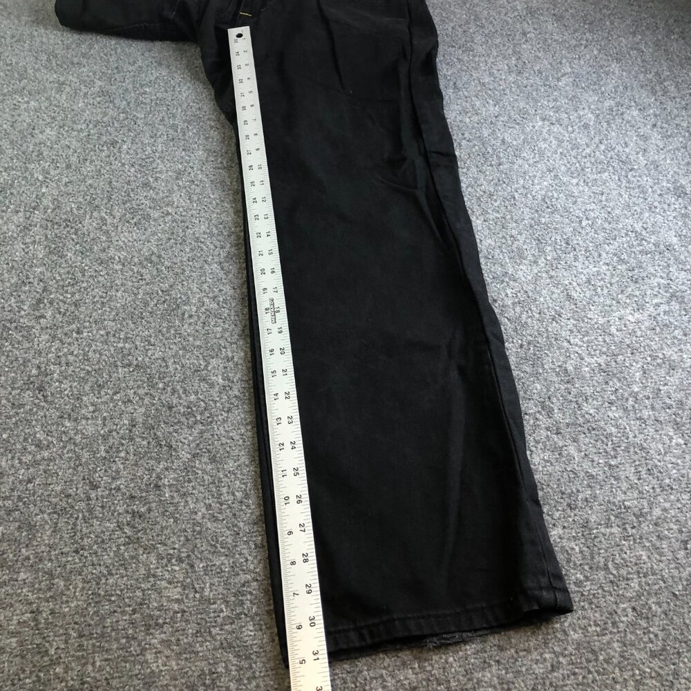 Eight 732 Jeans Mens 30x32 Black Denim Patch Y2K Skate Loose Baggy 8732 - Picture 8 of 12